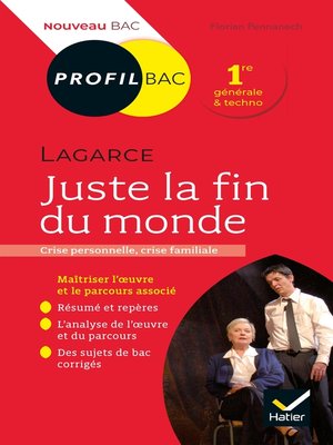 cover image of Profil--Lagarce, Juste la fin du monde (Bac 2024)
